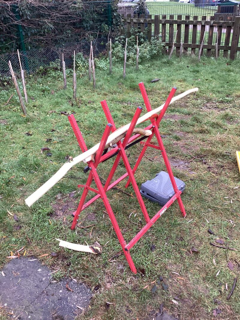 Image for the Tweet beginning: Team Koalas using their sawing